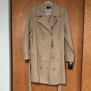 Sonoma Beige Double-Breasted Trench Coat